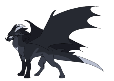 black and white dragon